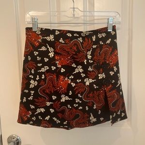This printed Zara mini skirt!!